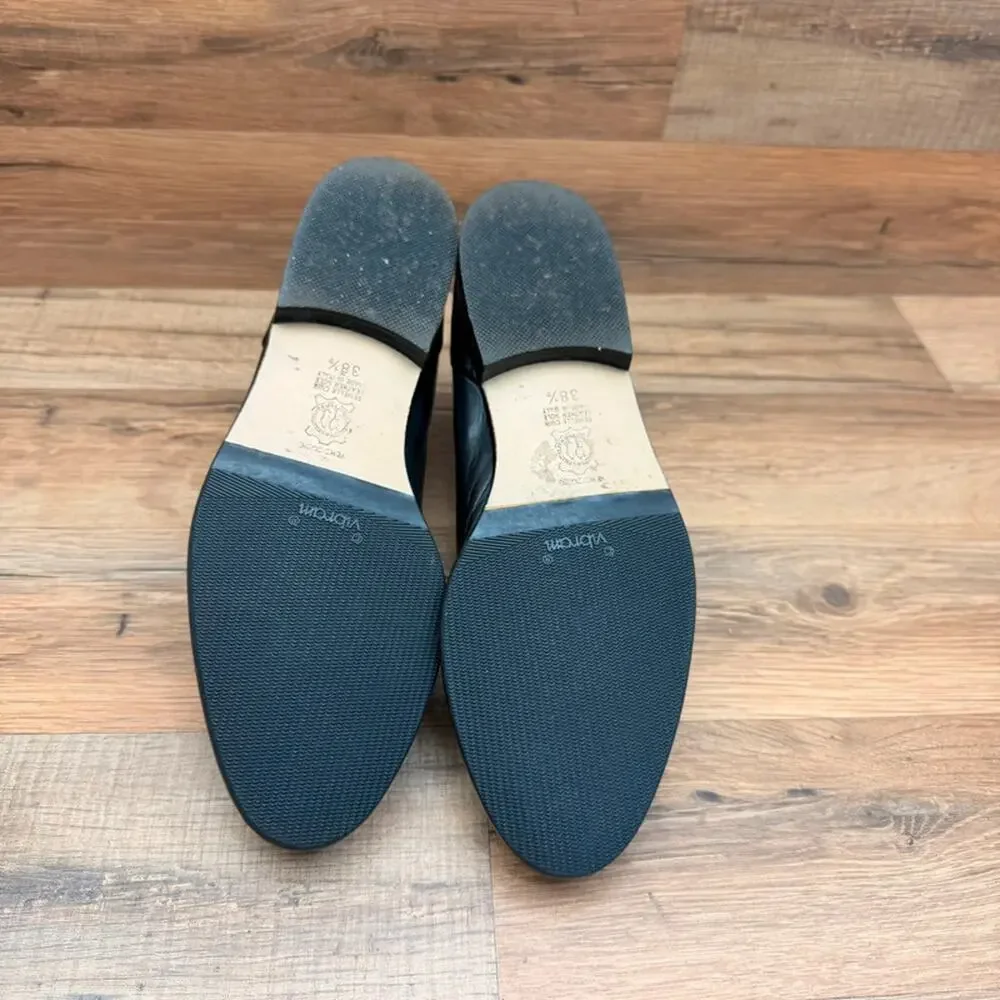 Yaska shoes size 7.5 EU 38.5 Black Leather Ballerina Shoes